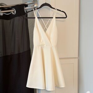Charlotte Russe Cream Mini Dress